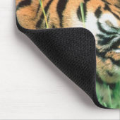 Tiger im Gras liegen Mousepad (Ecke)