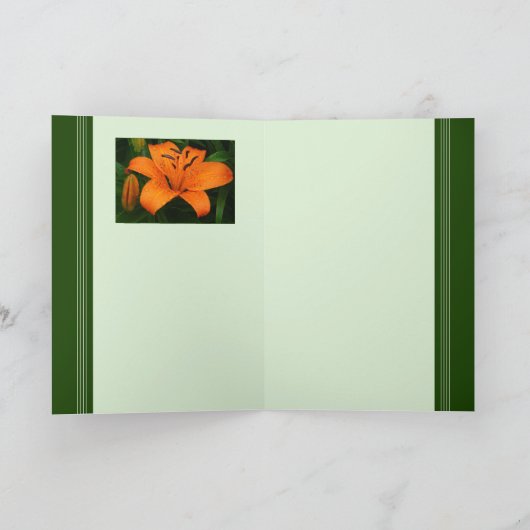 Tiger im Grün Karte (Innenseite)