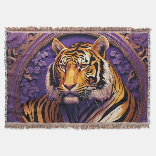 Tiger im lila decke (Vorderseite)