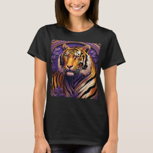 Tiger im lila T-Shirt