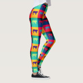 Tiger im Pop-Art-Stil Leggings (Rechts)