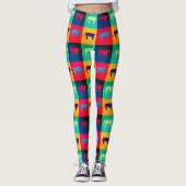 Tiger im Pop-Art-Stil Leggings (Vorderseite)