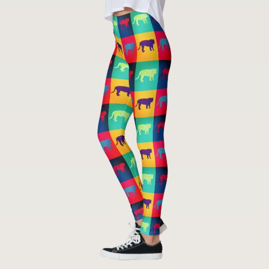 Tiger im Pop-Art-Stil Leggings (Links)