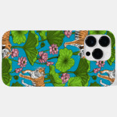 Tiger im rosa Lotusteich Case-Mate iPhone Hülle (Rückseite (Horizontal))