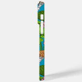 Tiger im rosa Lotusteich Case-Mate iPhone Hülle (Rückseite / Links)