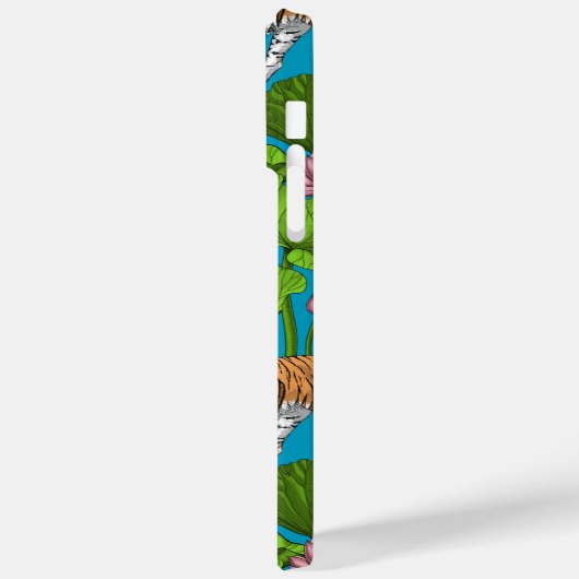 Tiger im rosa Lotusteich Case-Mate iPhone Hülle (Rückseite / Links)