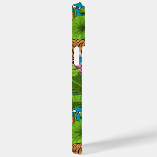 Tiger im rosa Lotusteich Case-Mate iPhone Hülle (Rückseite / Rechts)