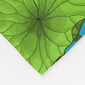 Tiger im rosa Lotusteich Fleecedecke (Ecke)