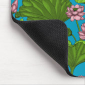 Tiger im rosa Lotusteich Mousepad (Ecke)
