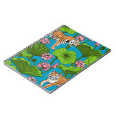 Tiger im rosa Lotusteich Notizblock (Linke Seite)