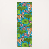 Tiger im rosa Lotusteich Yogamatte (Vorderseite)