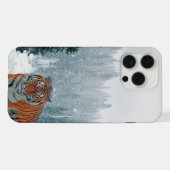 Tiger im Schnee iPhone Hülle (Rückseite (Horizontal))