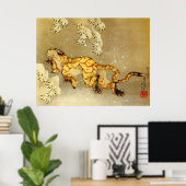 Tiger im Schnee Katsushika Hokusai 1849 Poster (Heimbüro)