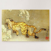 Tiger im Schnee Katsushika Hokusai 1849 Puzzle (Horizontal)