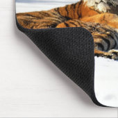 Tiger im Schnee Mousepad (Ecke)