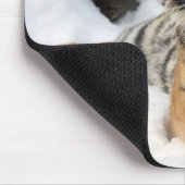 Tiger im Schnee Mousepad (Ecke)