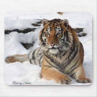 Tiger im Schnee Mousepad