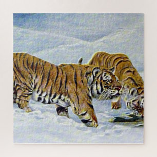 "Tiger im Schnee" Puzzle