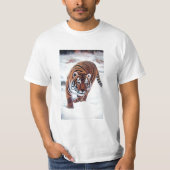 TIGER IM SCHNEE T-Shirt (Vorderseite)