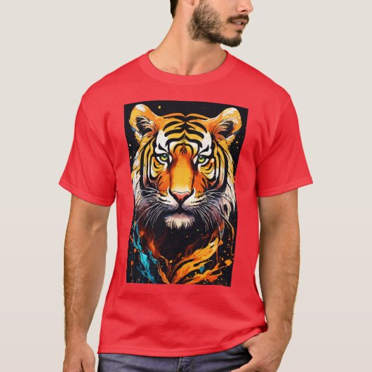Tiger im Shirt für Männer (Vorderseite)