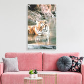 Tiger im Strom Leinwanddruck (Insitu (Wohnzimmer))