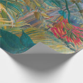 Tiger im Sturm Tropenwald Exotische Dschungel Geschenkpapier (Ecke)