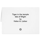 Tiger im Tempel (Rückseite Horizontal)