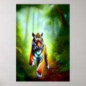 Tiger im Wald | AI Art Poster (Vorne)