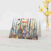 Tiger im Wald Karte (Gelbe Blume)