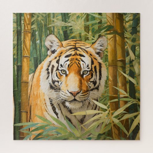 Tiger im Wald Puzzle (Vertikal)