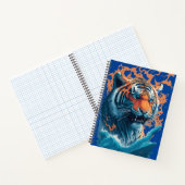 Tiger im Wasser, cooles Notebook für die Schule Notizblock (Innenseite)