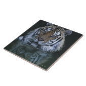 Tiger im Wasser Fliese (Seite)