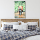 Tiger im Wasser Leinwanddruck (Insitu (Schlafzimmer))