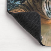 Tiger im Wasser Mousepad (Ecke)