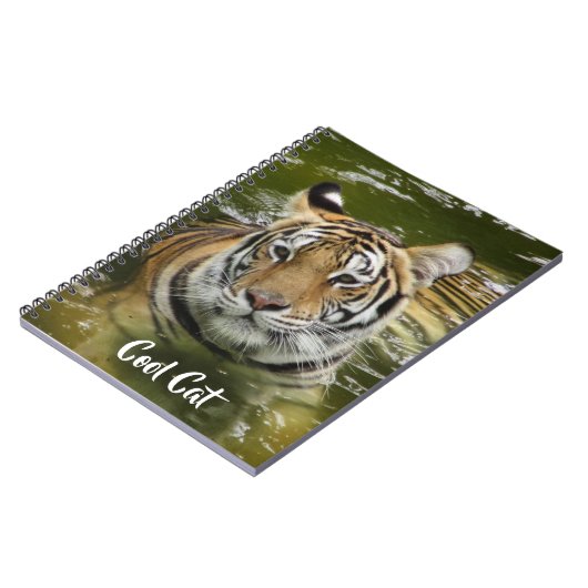 Tiger im Wasser Notizblock (Linke Seite)