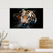 Tiger im Wasser Poster (Küche)