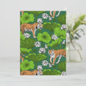 Tiger im weißen Lotusteich (Stehend Vorderseite)