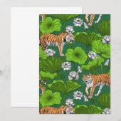 Tiger im weißen Lotusteich (Vorne/Hinten)