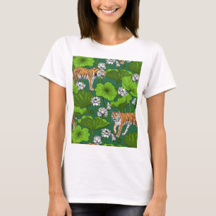 Tiger im weißen Lotusteich 3 T-Shirt
