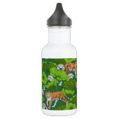 Tiger im weißen Lotusteich Edelstahlflasche (Links)