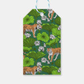 Tiger im weißen Lotusteich Geschenkanhänger (Rückseite)