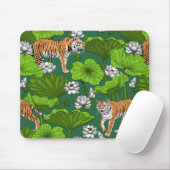 Tiger im weißen Lotusteich Mousepad (Mit Mouse)