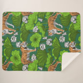 Tiger im weißen Lotusteich Sherpadecke (Vorderseite (Horizontal))