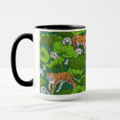 Tiger im weißen Lotusteich Tasse (Links)