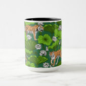 Tiger im weißen Lotusteich Tasse (Zentrum)