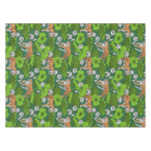 Tiger im weißen Lotusteich Tischdecke (Vorderseite (Horizontal))