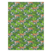 Tiger im weißen Lotusteich Tischdecke (Vorderseite)