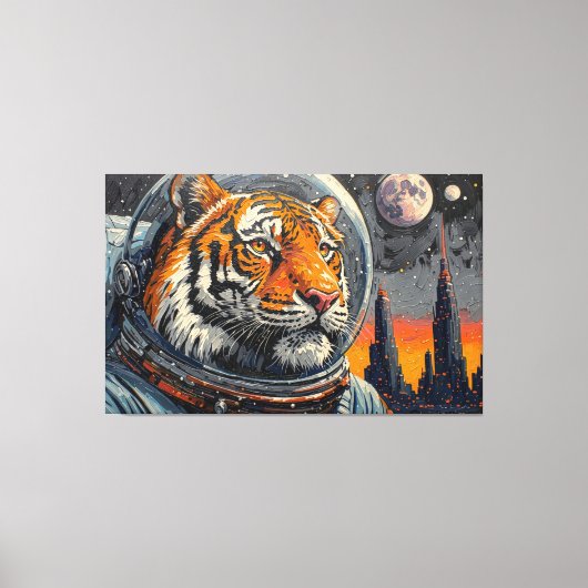 TIGER IM WELTALL-2 LEINWANDDRUCK (Vorderseite)