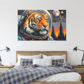 TIGER IM WELTALL-2 LEINWANDDRUCK (Insitu (Schlafzimmer))