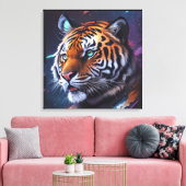 Tiger im Weltraum Leinwanddruck (Insitu (Wohnzimmer))